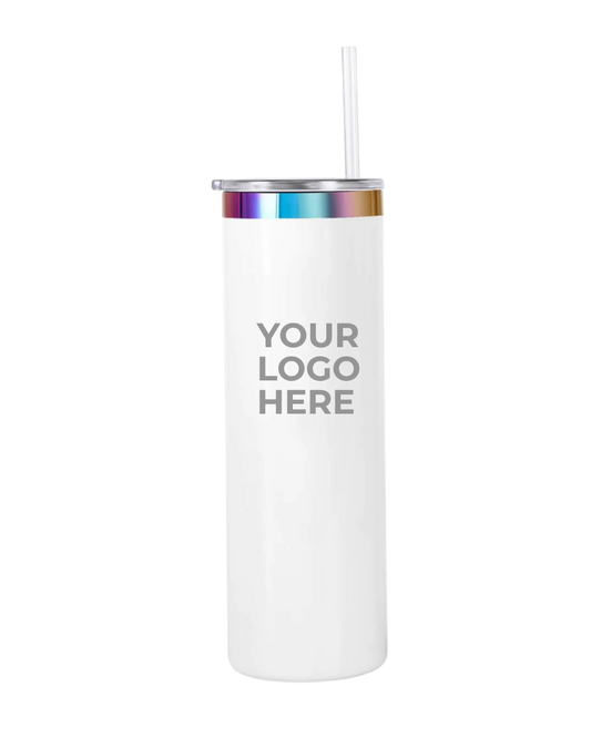 20oz Skinny Rainbow Tumbler - Laser Engraved
